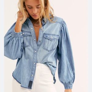 Free People Denim Top